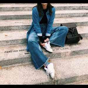 Blue bell bottom jeans